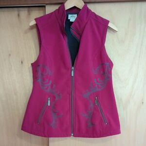 Ariat Women's Burgundy Vest with Embroidery